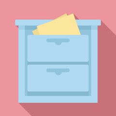 Poster - Archive drawer icon. Flat illustration of archive drawer vector icon for web design