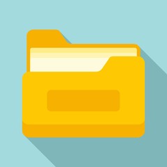 Poster - Archive file folder icon. Flat illustration of archive file folder vector icon for web design