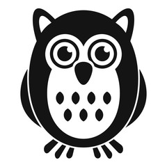 Canvas Print - Owl animal icon. Simple illustration of owl animal vector icon for web design isolated on white background