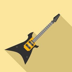 Wall Mural - Electric guitar icon. Flat illustration of electric guitar vector icon for web design