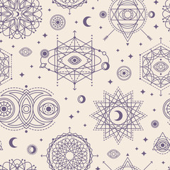 Pattern with Sacred Geometry Forms