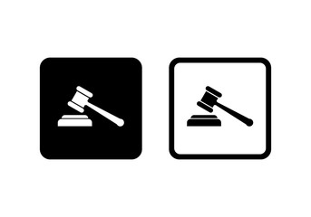 Poster - Gavel Logo, gavel icon vector