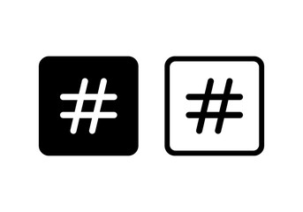 Poster - hashtag icon. hashtag symbol design from social media