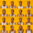 © Prostock-studio - Collage of young black woman expressions and emotions