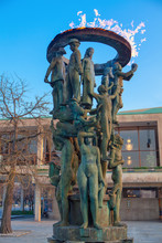 Sculpture Tragos Outside Malmo Opera In Sweden