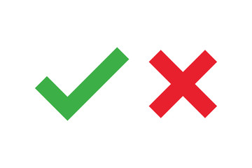 Poster - checkmark cross on white background. isolated vector sign symbol. checkmark icon set. checkmark righ