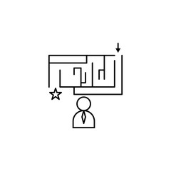Poster - Experience, planner, solve icon. Element of life coach icon