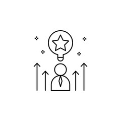 Poster - Inspiration, idea, strategy, light, bulb icon. Element of life coach icon