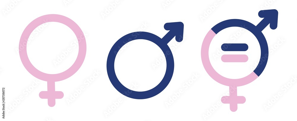 Gender Symbols Male Female Sex Sign Gender Equality Icon Vector Illustration Equality Gender Arrow Up And Down Position Obrazy Fototapety Plakaty Bajeczneobrazy Pl