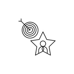 Poster - Success, target, goal, star icon. Element of life coach icon