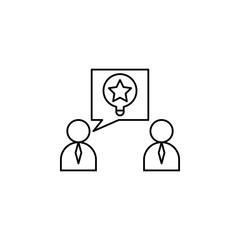 Poster - Tip, strategic, idea, coach icon. Element of life coach icon