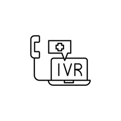 Fototapete - Interactive voice response, support icon. Element of medicine technology icon