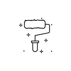 Poster - Construction, roller icon. Element of construction icon