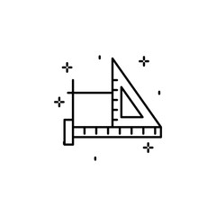 Poster - Construction, ruler icon. Element of construction icon