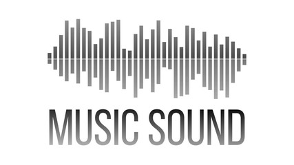 Poster - sound wave. audio digital equalizer. sound equalizer icon logo. vector illustration