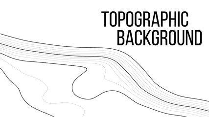 Poster - Topographic map background. Abstract vector illustration