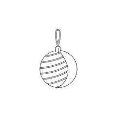 Poster - Christmas tree ball icon. Element of chrismas for mobile concept and web apps icon. Outline, thin line icon for website design and development, app development