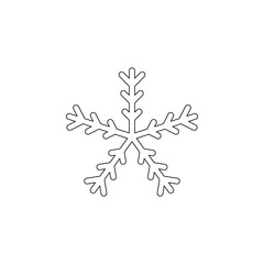 Poster - Snowflake icon. Element of chrismas for mobile concept and web apps icon. Outline, thin line icon for website design and development, app development