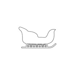 Poster - Sledge icon. Element of chrismas for mobile concept and web apps icon. Outline, thin line icon for website design and development, app development
