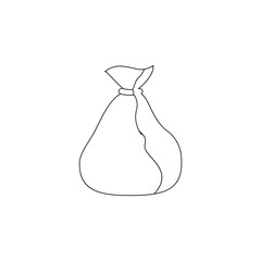 Poster - A bag with presents icon. Element of chrismas for mobile concept and web apps icon. Outline, thin line icon for website design and development, app development