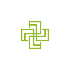 Wall Mural - Health care and medical logo design with using cross icon medical icon symbol template