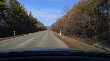 Wall Mural - Driving on a country road