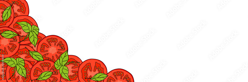 Krojone pomidory - obrazy, fototapety, plakaty 