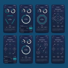 Wall Mural - vector graphics set mobile infographics. stock vector