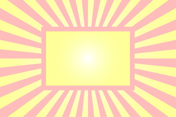 Aufkleber - pastel yellow and pink zoom background with frame for design