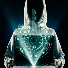 Poster - Hacker using digital interface