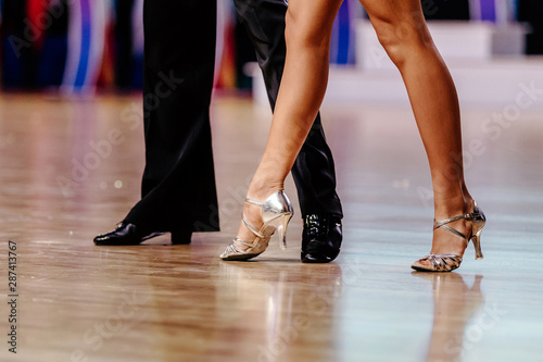 Elegant Legs Dancers Man And Woman On Dance Floor Buy This Stock