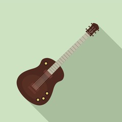 Canvas Print - Guitar instrument icon. Flat illustration of guitar instrument vector icon for web design