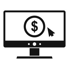 Poster - web money monitor icon. simple illustration of web money monitor vector icon for web design isolated