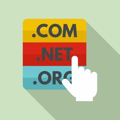 Poster - domain icon. flat illustration of domain vector icon for web design