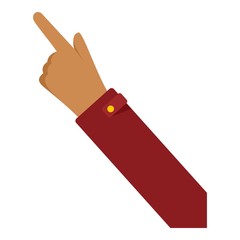 Poster - Hand finger icon. Flat illustration of hand finger vector icon for web design