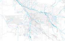 Rich Detailed Vector Map Of Tucson, Arizona, U.S.A.