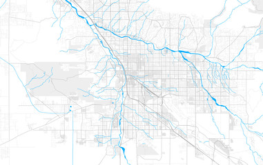 Wall Mural - Rich detailed vector map of Tucson, Arizona, U.S.A.