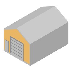 Poster - Closed hangar icon. Isometric of closed hangar vector icon for web design isolated on white background