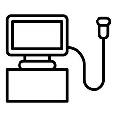 Poster - Ultrasound machine icon. Outline ultrasound machine vector icon for web design isolated on white background