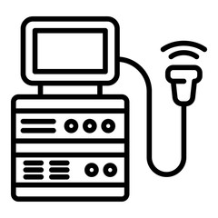 Poster - ultrasound machine icon. outline ultrasound machine vector icon for web design isolated on white bac