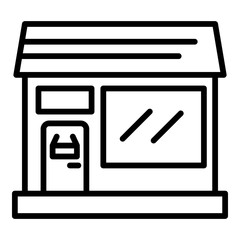 Poster - Dairy shop icon. Outline dairy shop vector icon for web design isolated on white background