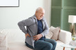 © Pixel-Shot - Senior man suffering from back pain at home