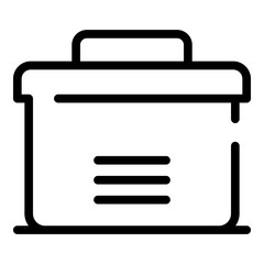Poster - Portable fridge icon. Outline portable fridge vector icon for web design isolated on white background