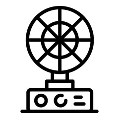 Poster - table fan icon. outline table fan vector icon for web design isolated on white background