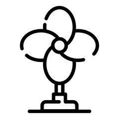 Poster - mini fan icon. outline mini fan vector icon for web design isolated on white background