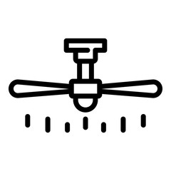 Poster - ceiling fan icon. outline ceiling fan vector icon for web design isolated on white background