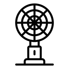 Poster - large table fan icon. outline large table fan vector icon for web design isolated on white backgroun