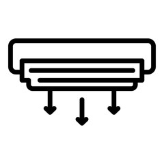 Poster - air conditioning unit icon. outline air conditioning unit vector icon for web design isolated on whi