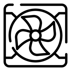 Poster - exhaust fan icon. outline exhaust fan vector icon for web design isolated on white background