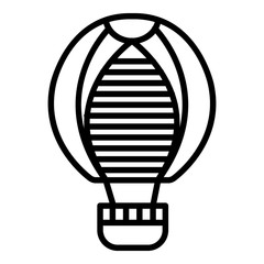 Poster - Modern hot air balloon icon. Outline modern hot air balloon vector icon for web design isolated on white background